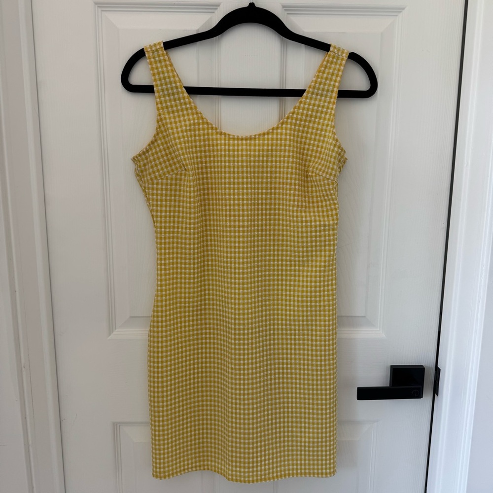 Urban Outfitters Mini Dress Yellow Gingham - Picture 4 of 9